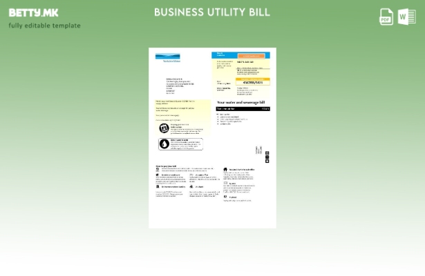 Обединетото Кралство Јоркшир за вода деловна сметка за комунални услуги